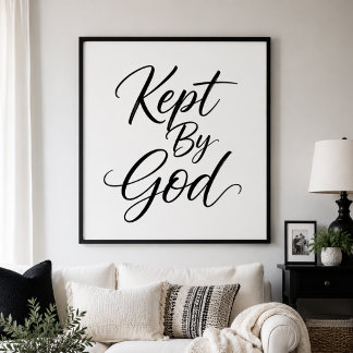 Affiche Œuvre d'art murale noire et blanche Gardée par Die
