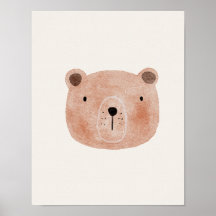 Oeuvre d'art murale ours en peluche pour nurserie