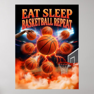 Affiche Œuvre d'art murale pour fan de basket-ball