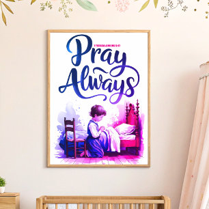 Affiche Œuvre d'art murale pour la nurserie chrétienne « P