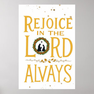 Affiche Œuvre d'art murale Réjouissez-vous dans le Seigneu