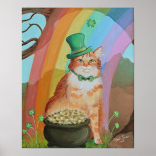 Affiche Œuvre d'art murale représentant un chat tabby pour