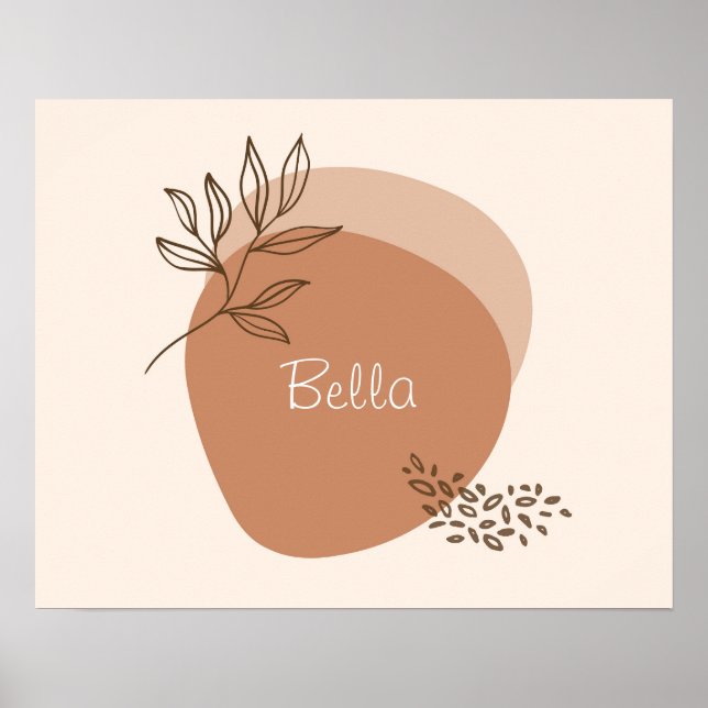 Affiche Œuvre d'art murale rose personnalisée |  (Devant)