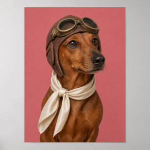 Affiche Œuvre d'art murale teckel — Animal de compagnie pi