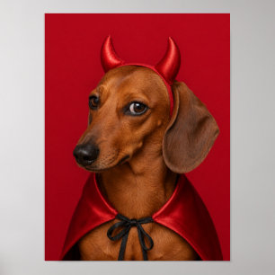Affiche Œuvre d'art murale teckel — Portrait de l'animal d