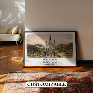 Affiche Œuvre d'art personnalisée de La Nouvelle-Orléans,
