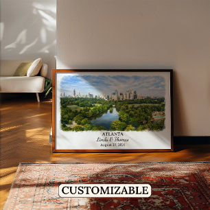Affiche Œuvre d'art personnalisée pour les murs d'Atlanta,