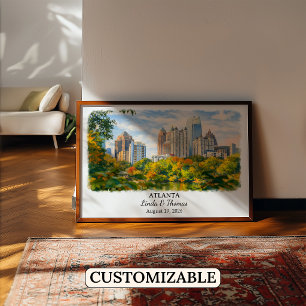 Affiche Œuvre d'art personnalisée pour les murs d'Atlanta,