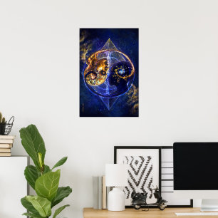 Affiche Œuvre d'art représentant l'équilibre yin-yang de l