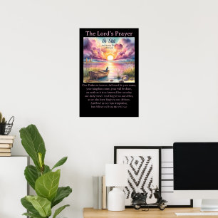 Affiche Œuvre d'art sereine du rivage de l'oraison dominic