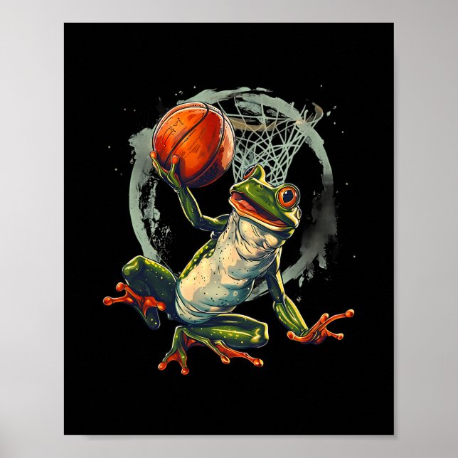 Affiche Œuvre d'art Sketll Frog Toad Slam Dunk Sketll Hoop (Devant)