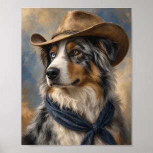 Affiche Œuvre d'art sur berger australien — Trail Boss Cow