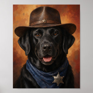 Affiche Œuvre d'art sur Labrador — Portrait de cow-boy shé