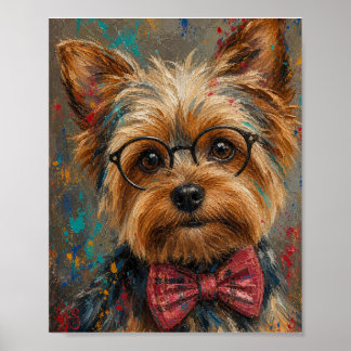 Affiche Œuvre d'art sur le Terrier du Yorkshire — Peinture