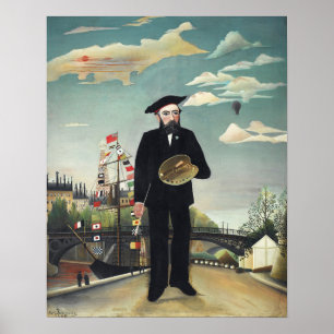 Affiche Œuvre d'art vintage Henri Rousseau Paris Tour Eiff