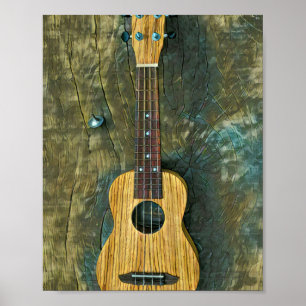 Affiche oeuvre de guitare vintage