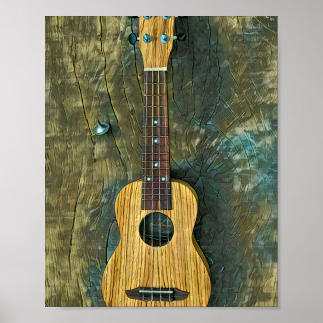 Affiche oeuvre de guitare vintage (Devant)