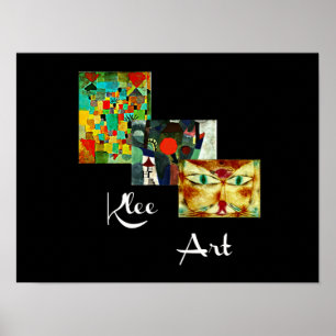 Affiche oeuvre de Klee, collage de Paul Klee,