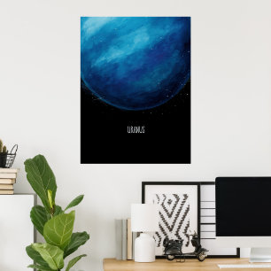 Affiche Oeuvre de la planète Uranus - Illustration de l'es