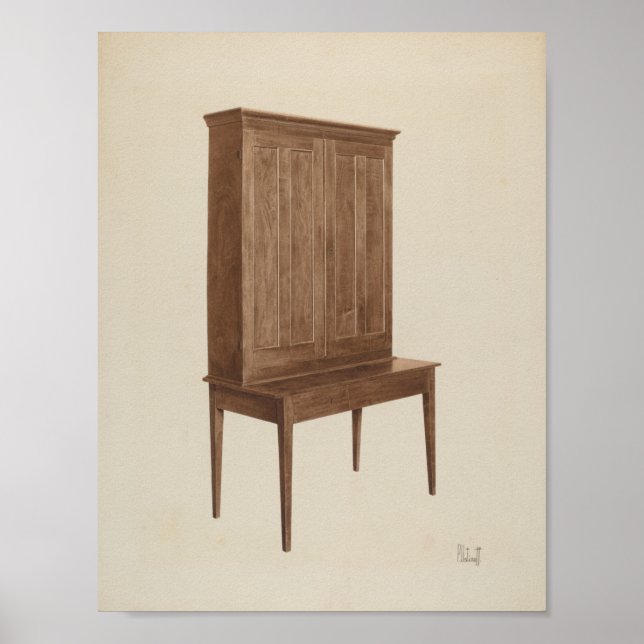 Affiche OEUVRE DE L'ART Peter C. Ustinoff Desk c. 1940 (Devant)