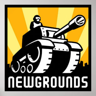 Affiche Oeuvre du logo Newgrounds