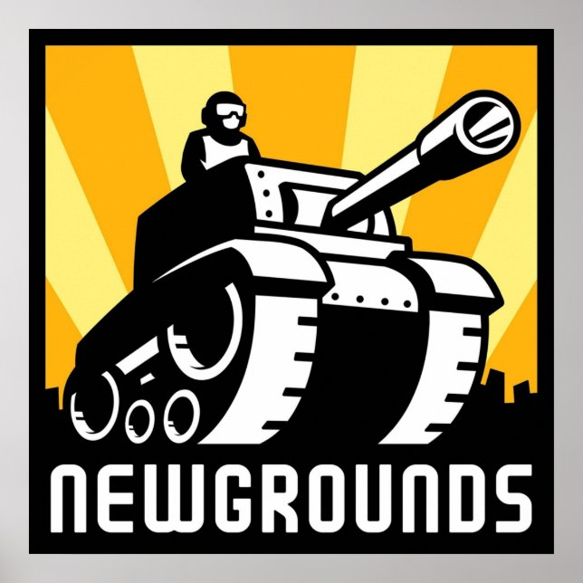 Affiche Oeuvre du logo Newgrounds (Devant)