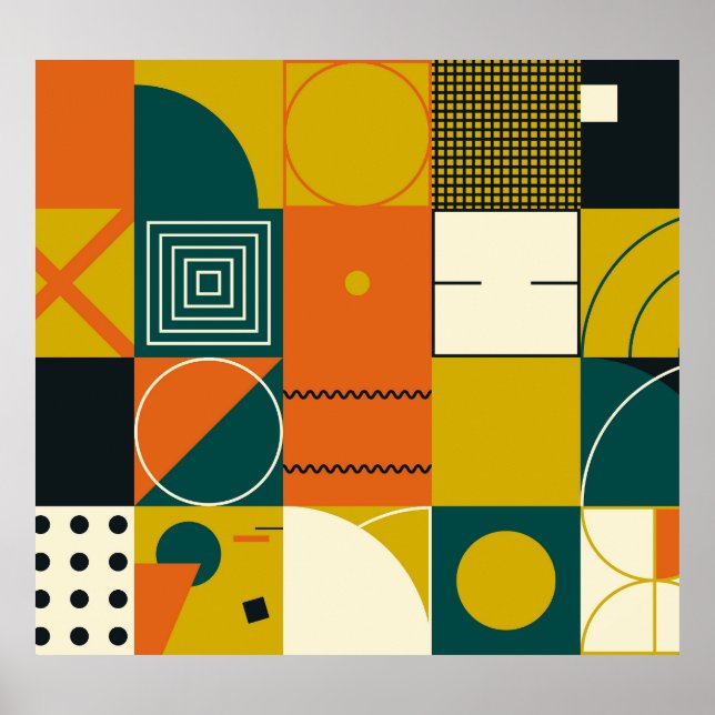 Affiche OEuvre géométrique : conception de formes simples. (Devant)