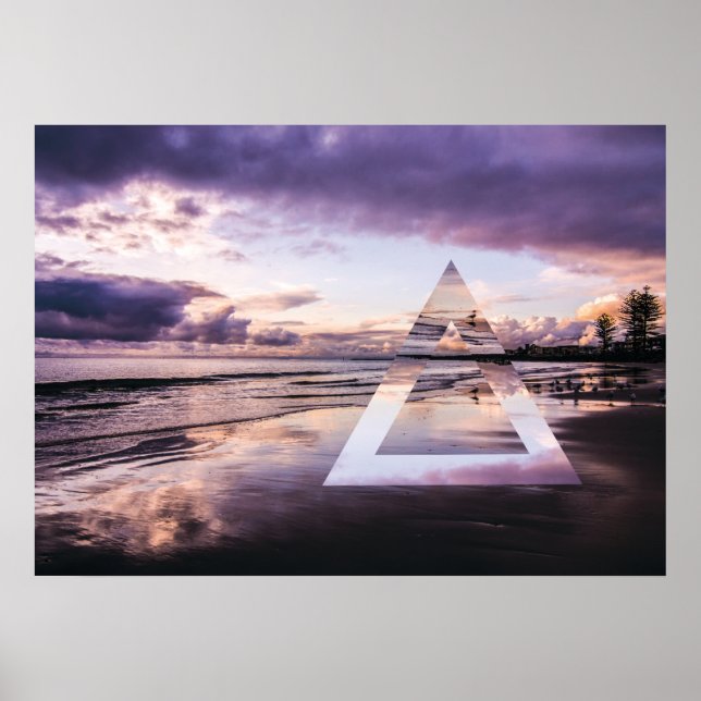 Affiche Oeuvre murale Abstraite - Sables pourpres Moody (Devant)