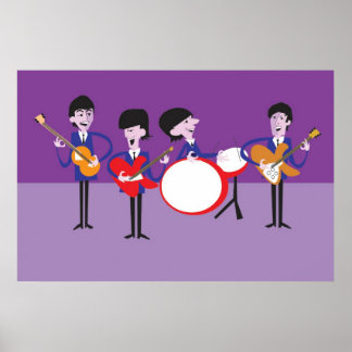 Affiche Oeuvre originale inspirée de Fab Four