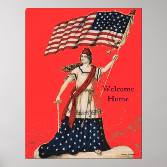 AFFICHE OEUVRE PATRIOTIQUE - POSTES - IMPRIMANTES DE CANVA (Devant)