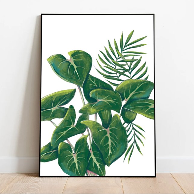 Affiche Oeuvre Plante moderne, Feuilles tropicaux, Art Ver (Créateur téléchargé)