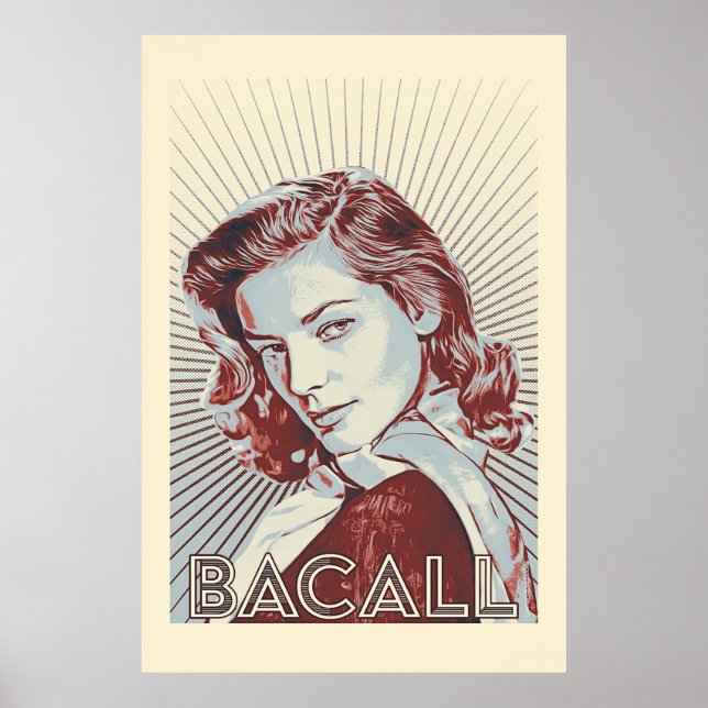 Affiche Oeuvre vectorielle Lauren Bacall (Devant)