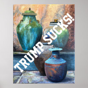 Affiche Œuvres d'art acrylique Trump Vintage Vessels