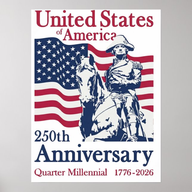 Affiche Œuvres d'art commémoratives du 250e anniversaire d (Devant)