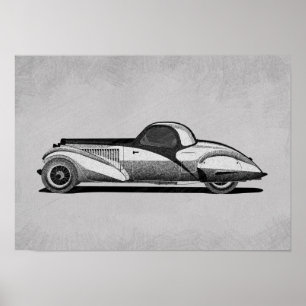 Affiche Œuvres d'art de voiture rétro