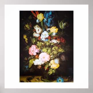 Affiche Œuvres d'art élégantes de fleurs sauvages vintage