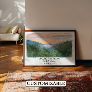 Affiche Œuvres d'art murales personnalisées des montagnes