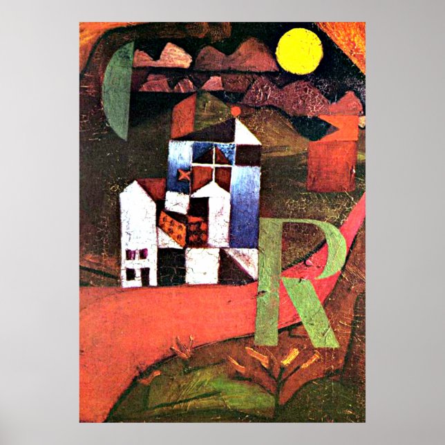 Affiche Oeuvres d'art Paul Klee, Villa R (Devant)