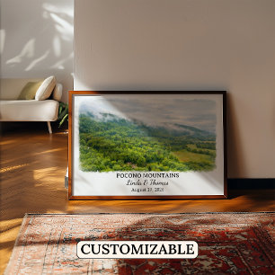 Affiche Œuvres d'art personnalisées pour les monts Pocono,