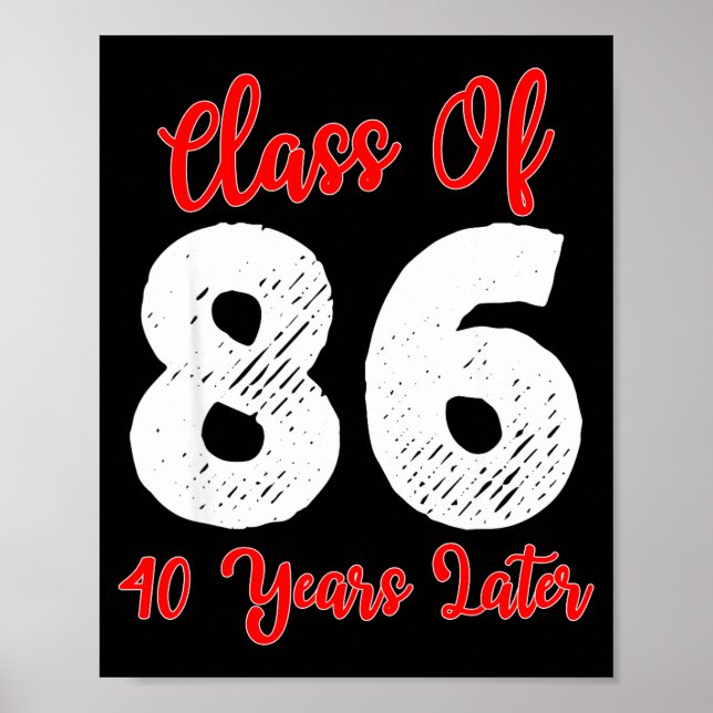 Affiche Of Class 1986 40th Reunion High (Devant)