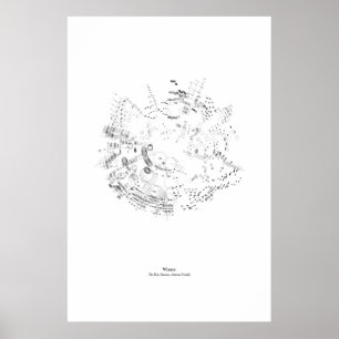Affiche Off the Staff : Les Quatre Saisons - Hiver (noir)