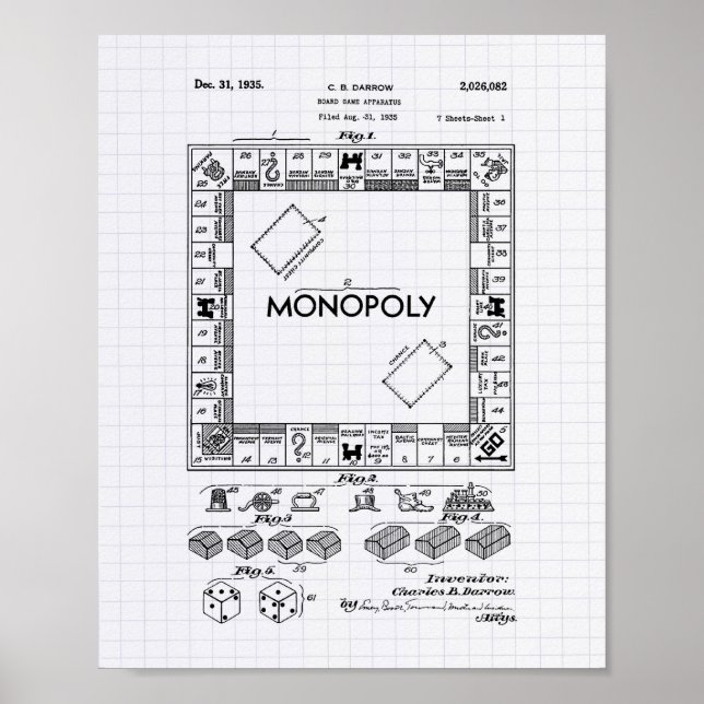 Affiche Office Game Appareillage 1935 Brevet Art - Poivre  (Devant)