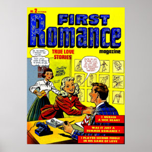Affiche Office Romance Lady In Red Vintage Comics