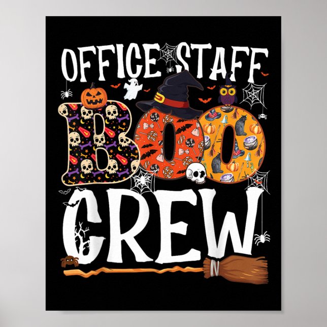 Affiche Office Staff Boo Crew Funny Halloween Matching Cos (Devant)