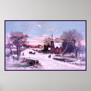 Affiche Offices de l'église le matin de la veille de Noël