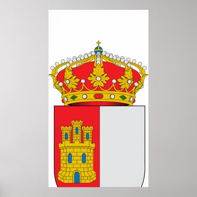 Affiche Official Castile-La Mancha Spain Coat Arms Symbol (Devant)