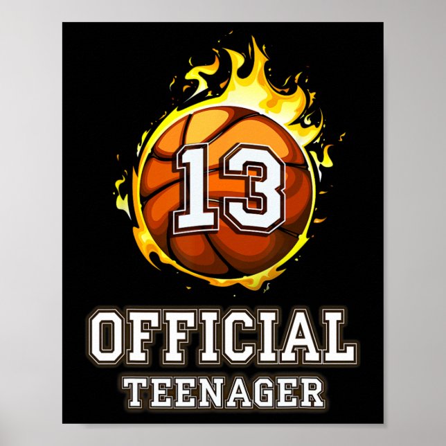 Affiche Officiel Adolescent Bysketbyll 13e cadeau d'annive (Devant)