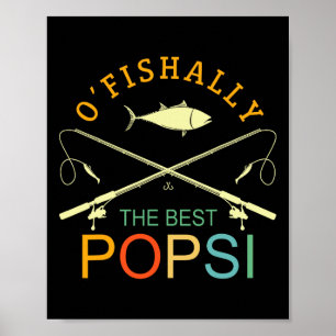 Affiche Officiellement Le Meilleur Grand-Père De Pêche Vin