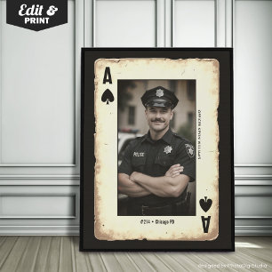 Affiche Officier de police sur mesure Cadeau Mur Art, l'as
