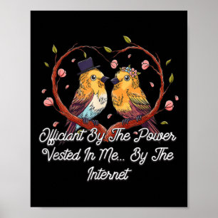 Affiche Officier Par Le Pouvoir Donné À Moi Mariage Prêtre